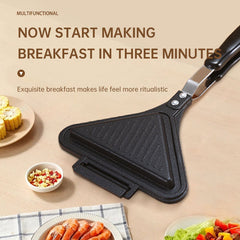 Aluminum Sanming Pan Round Double-sided Pattern Waffle Mold Home Breakfast Pancake Tool