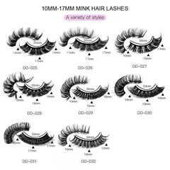New DD Russian Large Roll Grafting Free False Eyelashes 10 Pairs Of Multi-Layer Thick Cross Mink Like Eyelashes