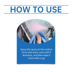 Car De-Icer Spray, Car Windshield Windows Fast Defrosting Snow Melting Ice Spray Magic Device