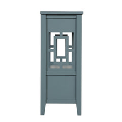 36'' Farmhouse Pine Wood Console Table Entry Sofa Table with 4 Drawers & 1 Storage Shelf ( Blue)