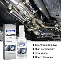 Lron Powder & Rust Remover, Multi-Functional Metal Rust Remover For Automobile And Motorcycle Exhaust Pipe Rust Renovation Maintenance