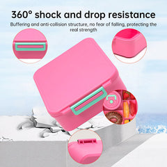 Kids' bento lunch bag: 1700ml containers with toppers, thermos, for school.