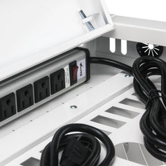 16 Bay Charging Cabinet for Laptop Chromebook Locking Charging Station-WHITE