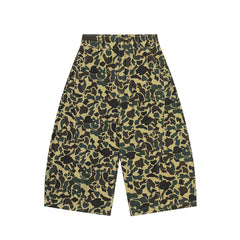 Camouflage Tiger Pattern Work Shorts Men's European and American Trendy Design Embroidered Letter Knife Loose Casual Five-Point Pants