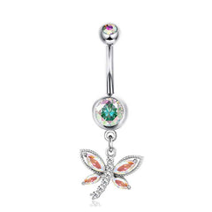 Navel Ring Creative Bat Bee Navel Buckle Navel Ring Body Piercing Jewelry