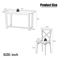 7 Pieces Dining Set 7-Piece Kitchen Table Set Perfect for Kitchen Breakfast Nook