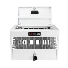 16 Bay Charging Cabinet for Laptop Chromebook Locking Charging Station-WHITE