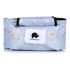 Print Strollers Baby Trolley Bag with Detachable Handbag Multifunctional Baby Stroller Organizer Pram Buggy Cart Hanging Bag XV2