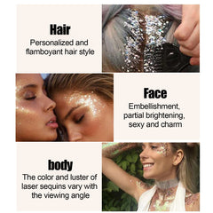 Glitter Body Skin Gel, Makeup Fish Scale Glitter Gel Glitter Stage Show Makeup Props Eyeshadow