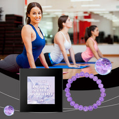 Purple Bracelet Purple Rabbit Hair Crystal Personality Trend Fashion With Purple Hand Beaded Bracelet