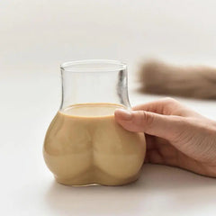 creative Butt Drinking Glass  Borosilicate Glass Transparent Butt Drinking Cup Funny Glass Cup For Holiday Thick Coffee Mug