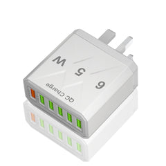Standard 65W fast charging Korean standard mobile phone charger 6USB multi port fast charging head travel charger