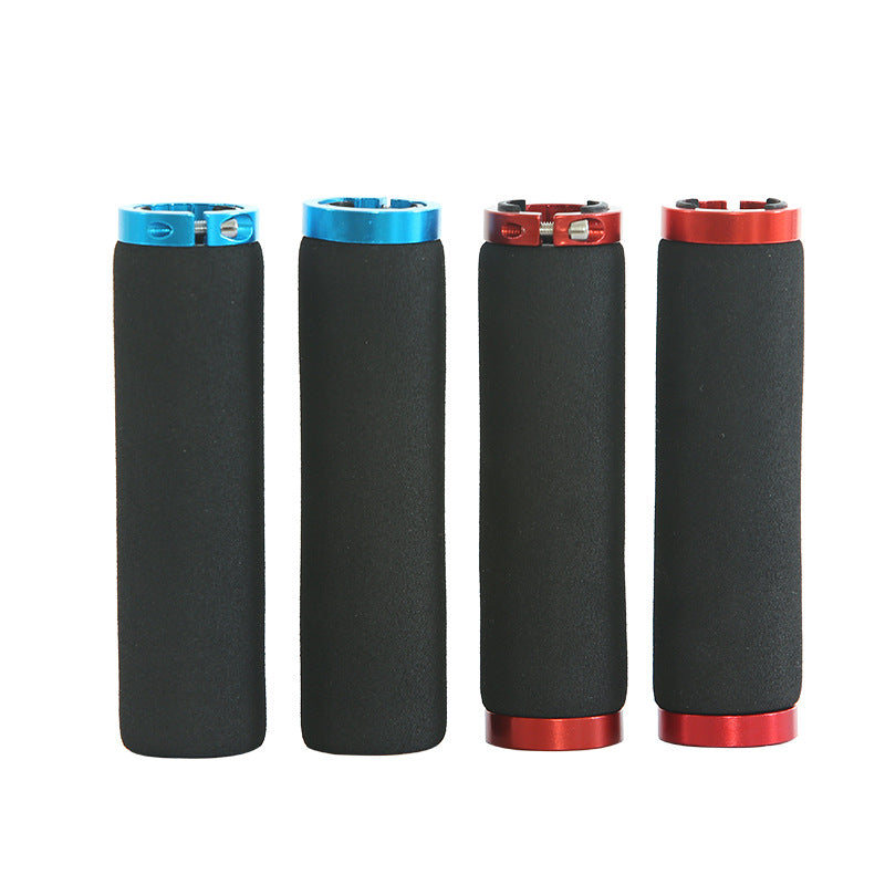 Bicycle Sponge Handle Cover Unilateral Bilateral Locking Mountain Bike Grip Non-Slip Sweat-Absorbing Foam Cotton Handle Gloves