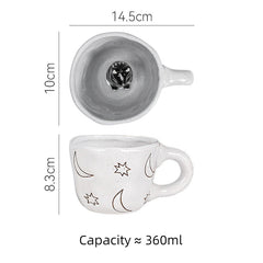 3D ceramic coffee cup with animal creativity and cute ceramic mug inside
