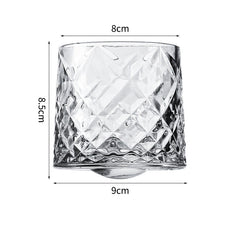 Hand drawn rotating glass cups multiple multi-purpose whiskey glasses rotating glass cups