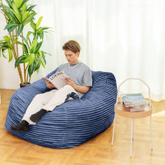 Faux Fur Classic Bean Bag blue