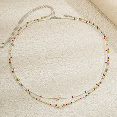 Ocean Wind Body Chain Rice Bead Double Waist Chain Sea Star Animal Bead Body Chain