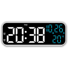 Digital Alarm Clock with Temp, Date, Week. Night Mode. Voice - controlled. 12/24H LED