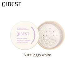 QIBEST Icy Loose Powder Mint Loose Powder Honey Powder Cake Is Not Easy To Take Off Makeup Concealer Makeup Powder