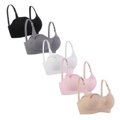 Pregnant Women Without Steel Ring Front Open Buckle Plus Size Seamless Breastfeeding Bra Adjustment Type Gathering Bra Underwear