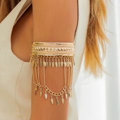 Western cowboy style metal tassel arm chain arm chain Dunhuang chain retro cross-border arm bracelet jewelry