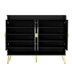 U-Can shoe cabinet with door, 11 layers with adjustable shelves, modern wooden shoe cabinet (PVC surface)
