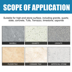 Stone Crystal Plating Kitchen Quartz Stone Tile Countertop Scratch Repair Cleaning Stain Brightener