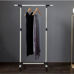Short hanger, used for hanging heavy-duty rolling hangers with bottom racks and wheels for clothes