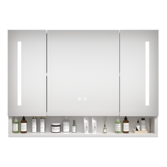 Modern 39x28 inch bathroom cabinets, medicine cabinets with mirrors and LED lights, and bathroom storage cabinets