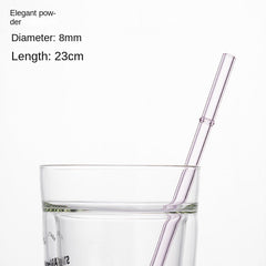 Eco-Friendly High Borosilicate Glass Straw Durable Heat-Resistant Starbucks Kids Straw 27cm Customized