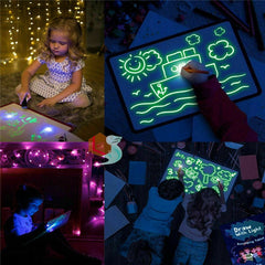 Draw With Light Fun  Glowing Paint Glow Light Tablet Draw With Light Fun And Developing Toy