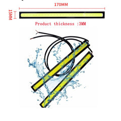 4/2Pcs 17CM Universal Car COB LED Strip Car Running Fog Lamp Driving Strip Light Waterproof 10-16V Flexible Led Strip Accessorie