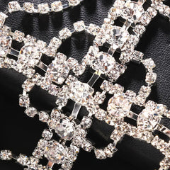 New Tassel Hair Chain Bridal Headpiece for Women Rave Accessories Stage Rhinestone Geometric Head Chain Hat Jewelry Gifts