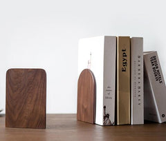 Solid beech wood book end natural wood walnut bookend home storage bookshelf decor bookstop natural wood crafts