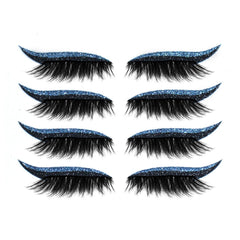 New Glitter Self-Adhesive Eyeliner Eyeshadow Sticker Double Eyelid False Eyelashes Waterproof Party Eye Makeup Sticker