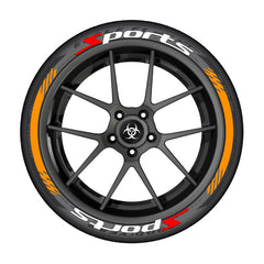 SPORTS series car tire letter sticker DIY sticker personalized modification sticker 3D three-dimensional all-in-ode tire sticker
