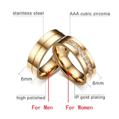 Vnox Wedding Bands Rings for Women Men Promise Jewelry