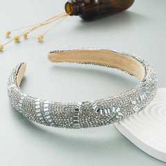 Hair Hoop Fashion New Design Shiny Gypsophila Thin Sponge Headband Korean High-End High-Skull Top Hair Accessories
