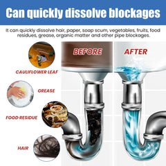 Pipe Remover, Kitchen Bathroom Drain Block Cleaning Stain Deodorant Remover