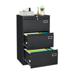 Filing Cabinet Lateral File Cabinet 3 Drawer Blcak Locking Metal File Cabinets Three Drawer