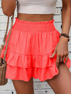 Smocked Layered Shorts