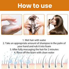 Rice Dense Hair Shampoo Deep Clean Thick Hair Moisturizing Hair Root Solid Hair Care Shampoo