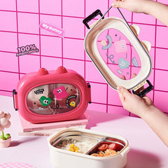 Dopamine can be heated by microwave 304 stainless steel insulation and fresh-keeping compartment lunch box lunch box