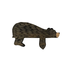 Interesting animal brown bear room door top wooden decoration home creative door frame decoration ornaments