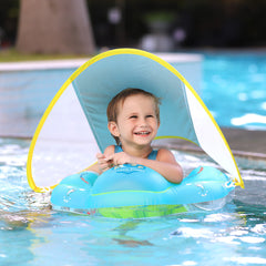 Swimbobo Baby Swimming Ring Lying Ring Children's Swimming Ring Underarm Ring Sunscreen Shade Blue Float