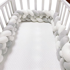 Woven baby bed surround anti-collision strip four strand Fried Dough Twists braid wrapped around the bed surround ins baby child