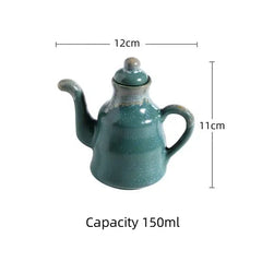 Ceramic Blue and White Kuibai Oil Pot Vinegar Bottle Oil Bottle Vinegar Pot Seasoning Pot Soy Sauce Hotel Restaurant