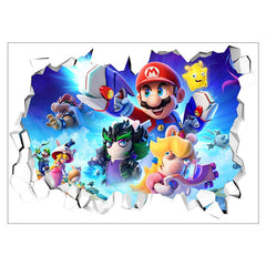 Mario Stickers Super Mario Stickers Children's Room Cartoon Self Adhesive Waterproof Wall Stickers
