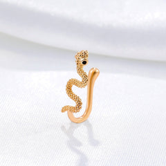 Snake shaped false nose nail nose ring human piercing jewelry for men and women