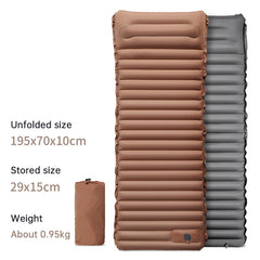 Ultralight Camping Sleeping Pad: Thicken, Self-Inflating with Built-in Pump (Outdoor/Travel)